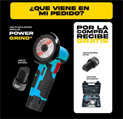 POWERGRIND® - Amoladora Angular | Corta Metal, Madera, Concreto, Mármol y Más.